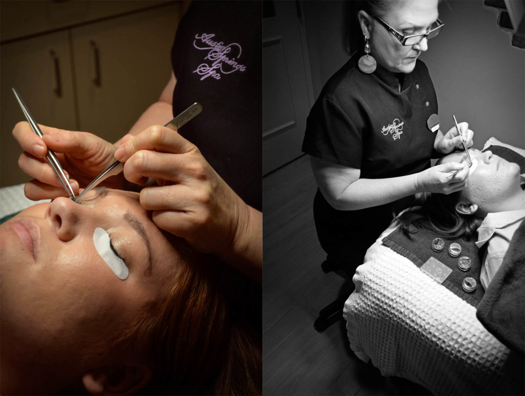 Aesthetician Kimberly Shallcross applies our fan-favorite Xtreme lashes.