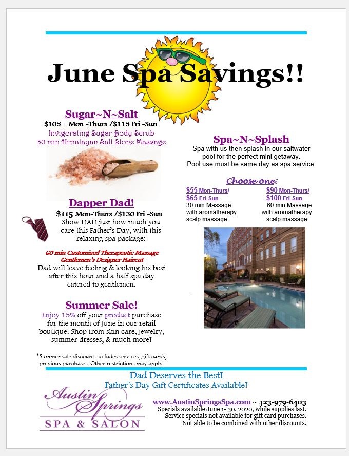 Seasonal Packages Austin Springs Spa