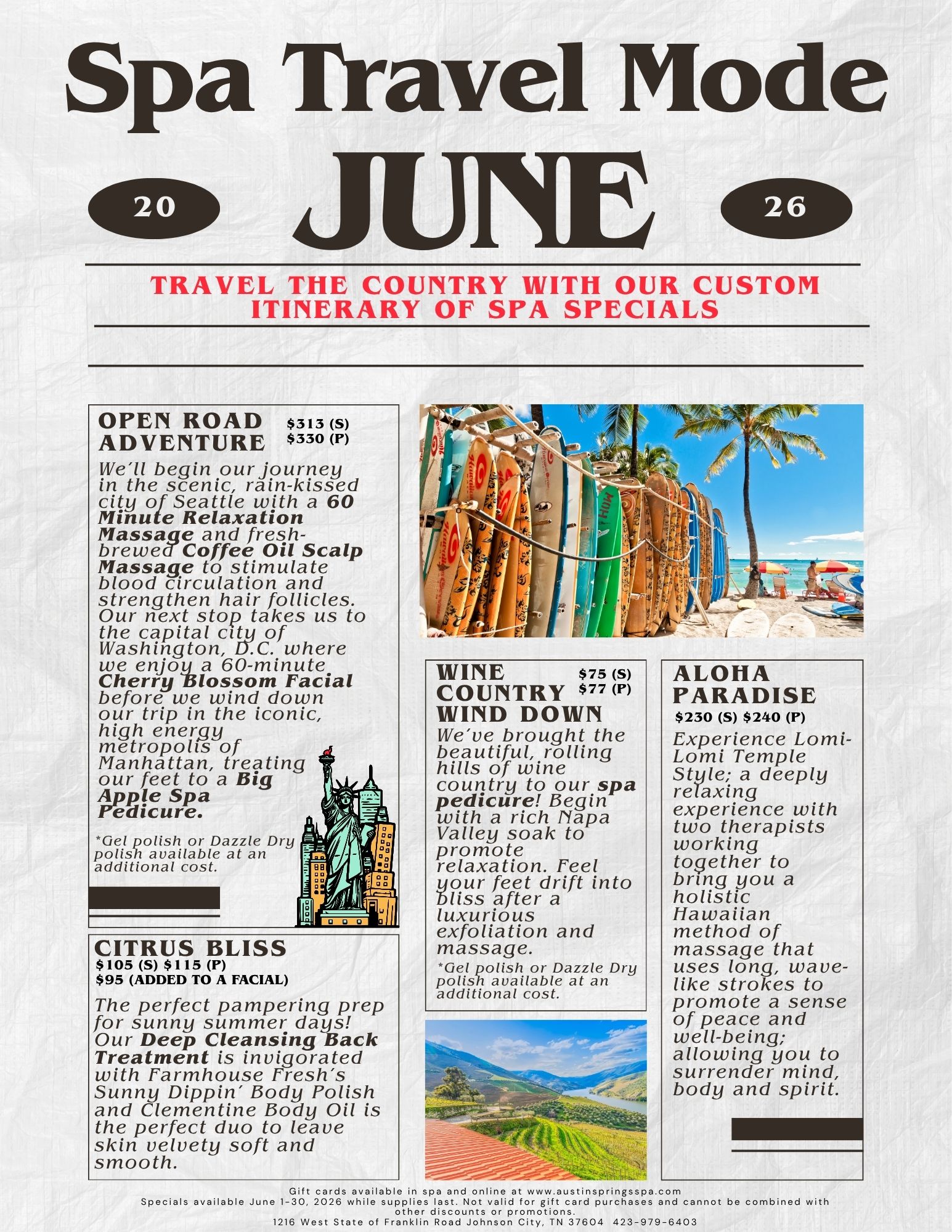 June 2026 Spa Specials