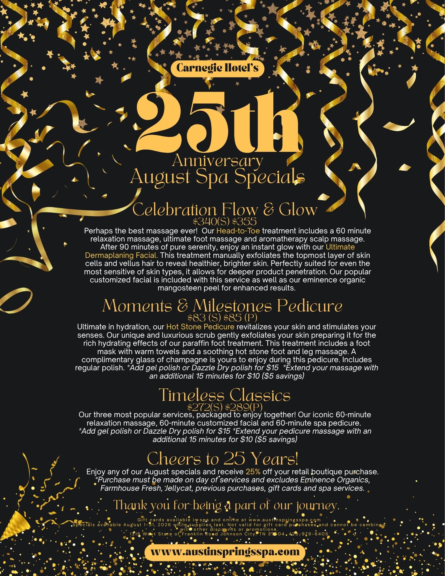 August 2026 Spa Specials